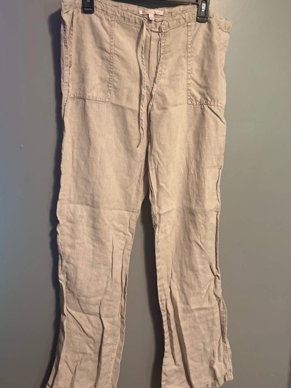 Victoria's Secret Beige Drawstring Linen Pants
